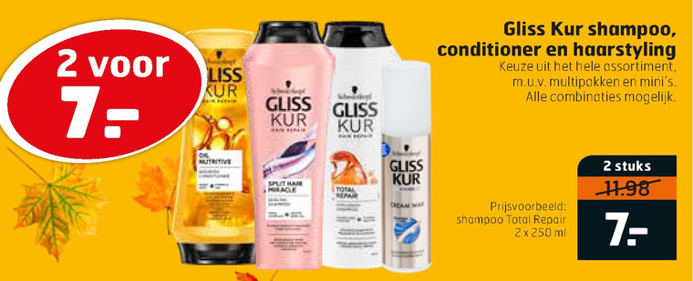 Gliss Kur   shampoo, conditioner folder aanbieding bij  Trekpleister - details