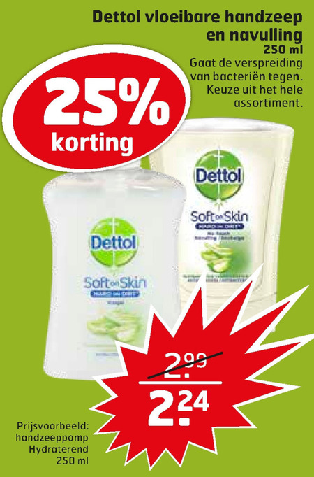 Dettol   handzeep folder aanbieding bij  Trekpleister - details