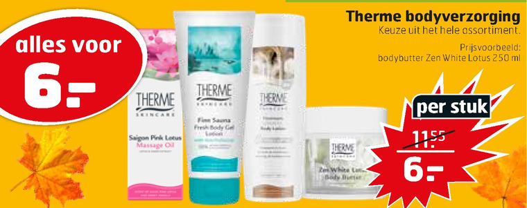 Therme   bodylotion folder aanbieding bij  Trekpleister - details