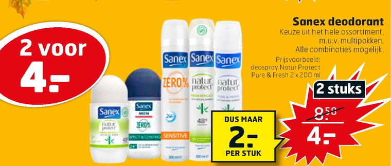 Sanex   deodorant folder aanbieding bij  Trekpleister - details