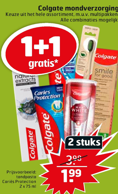 Colgate   tandenborstel, tandpasta folder aanbieding bij  Trekpleister - details