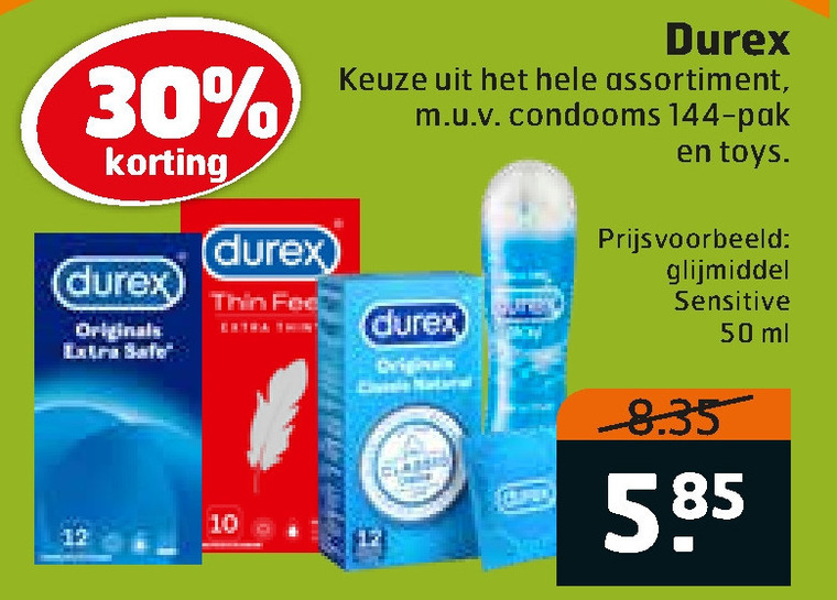 Durex   glijmiddel, condooms folder aanbieding bij  Trekpleister - details