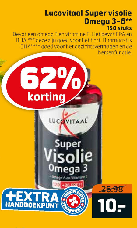 Lucovitaal   omega 3 olie folder aanbieding bij  Trekpleister - details