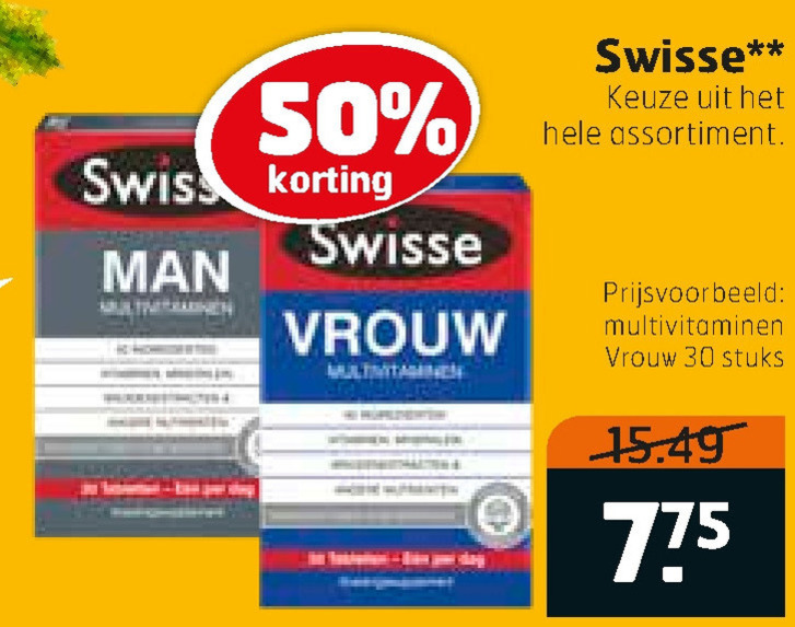 Swisse multivitaminen aanbieding bij -