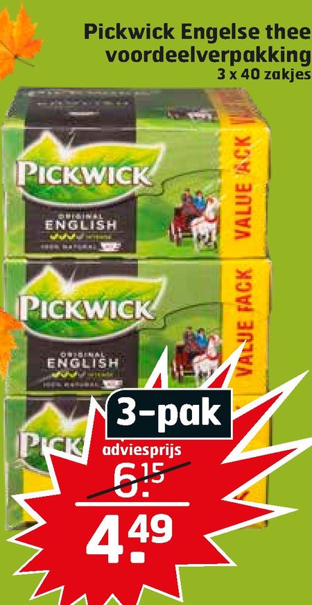 Pickwick   thee folder aanbieding bij  Trekpleister - details