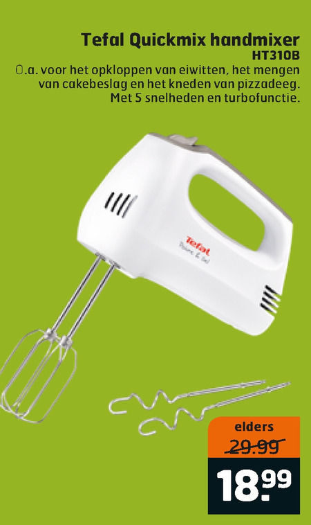 Tefal   handmixer folder aanbieding bij  Trekpleister - details