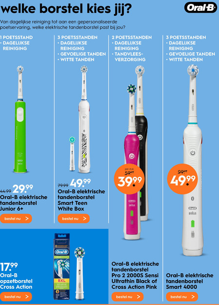 Braun Oral-B   electrische tandenborstel folder aanbieding bij  Blokker - details