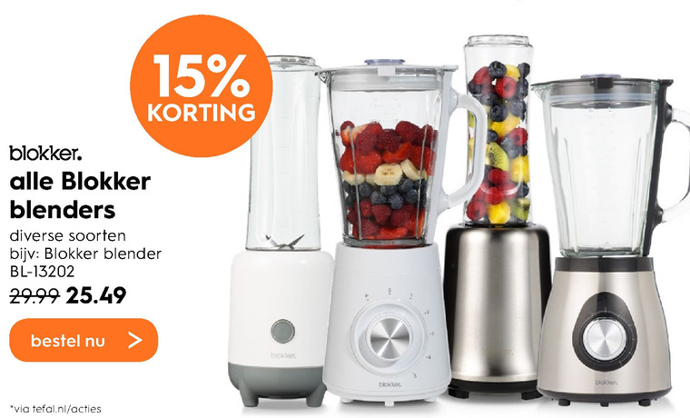 Blokker Huismerk   blender folder aanbieding bij  Blokker - details