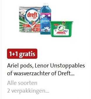 Dreft   wasmiddel, vaatwasmiddel folder aanbieding bij  Jumbo - details