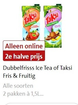 Taksi   fruitdrank, ice tea folder aanbieding bij  Jumbo - details