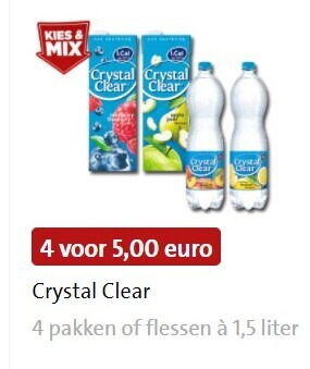 Crystal Clear   fruitdrank folder aanbieding bij  Jumbo - details