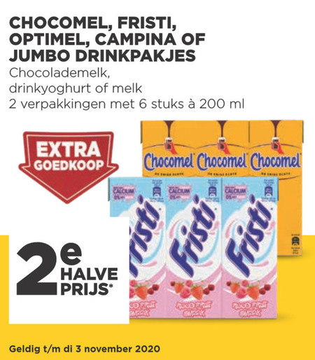 Chocomel   melk, chocolademelk folder aanbieding bij  Jumbo - details