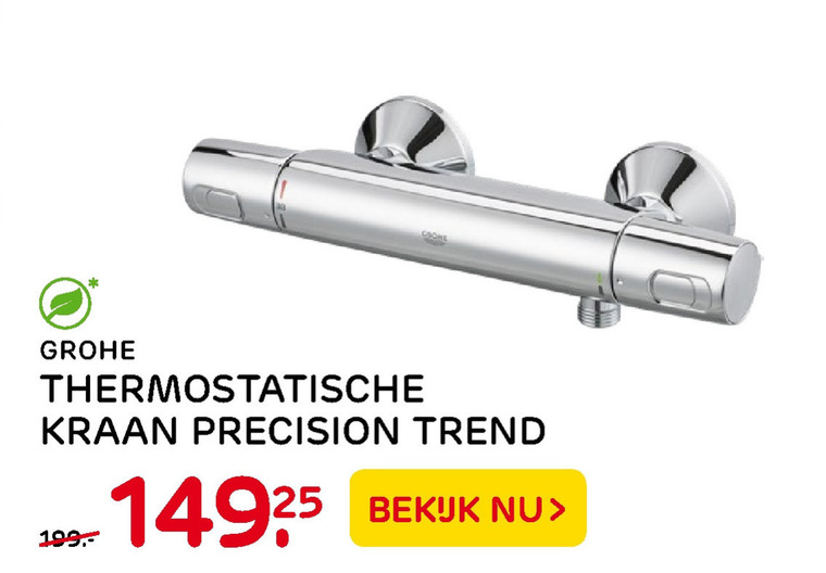 Negen Luidspreker Gloed Grohe douchekraan, thermostaatkraan folder aanbieding bij Praxis - details