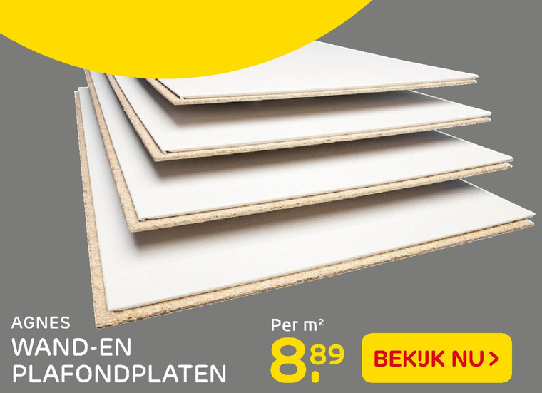 Zielig Uiterlijk persoonlijkheid Agnes plafondplaat, MDF wandpaneel folder aanbieding bij Praxis - details