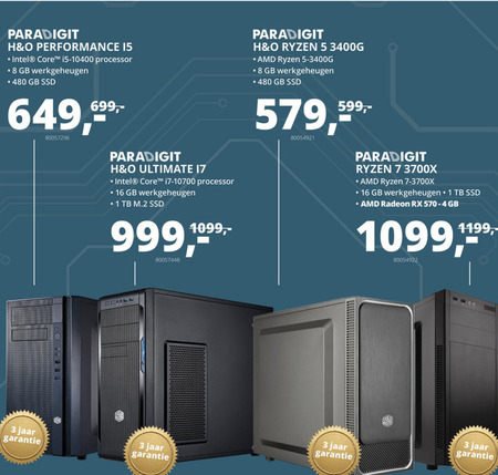 Paradigit Huismerk   pc systeem folder aanbieding bij  Paradigit - details