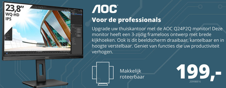 AOC   monitor folder aanbieding bij  Paradigit - details