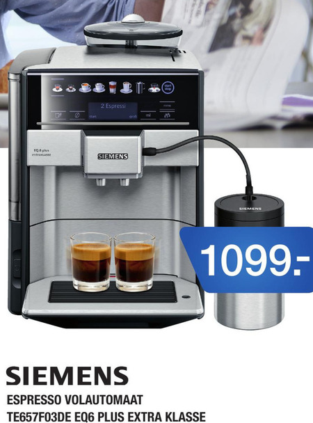 Siemens   espressoapparaat folder aanbieding bij  Electroworld - details