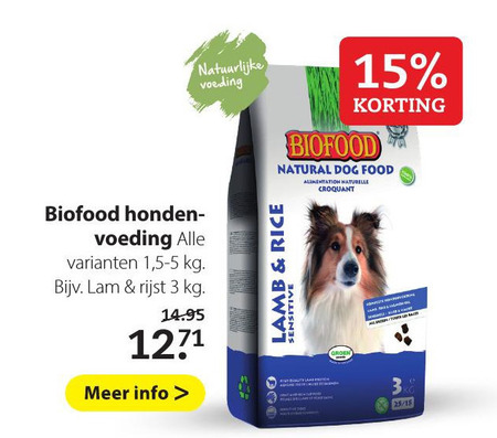 Biofood   hondenvoer folder aanbieding bij  Pets Place - details