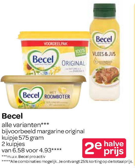 Becel   margarine, olie en vetten folder aanbieding bij  Spar - details