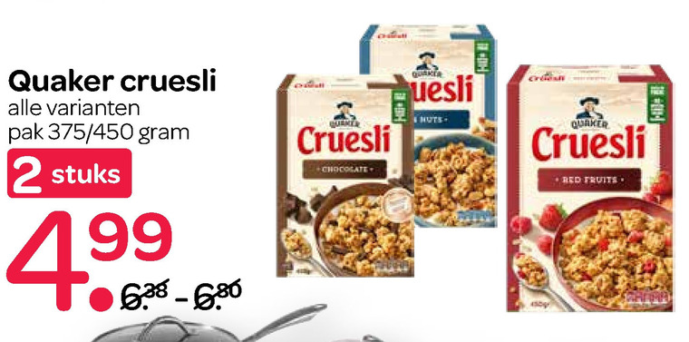 Quaker   cruesli folder aanbieding bij  Spar - details