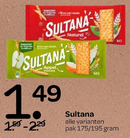 Sultana   fruitbiscuit folder aanbieding bij  Spar - details