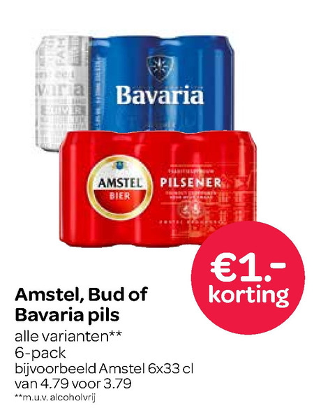 Bud   blikje bier folder aanbieding bij  Spar - details