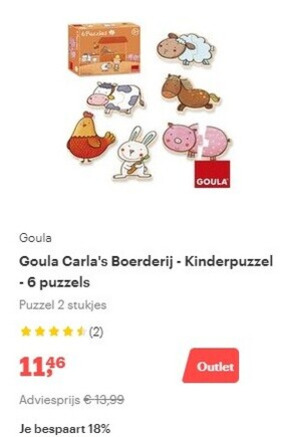 Goula   houten puzzel folder aanbieding bij  Bol.com - details