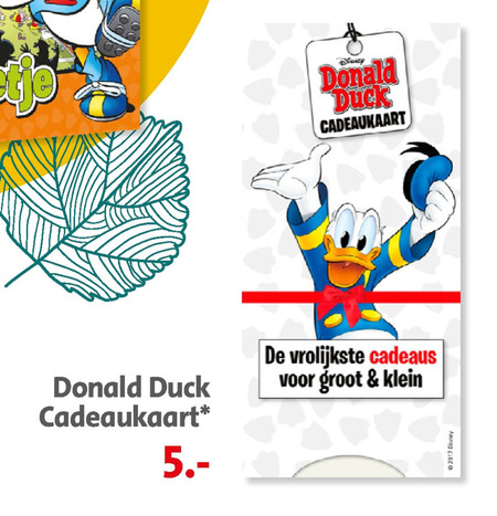 Donald Duck   cadeaukaart folder aanbieding bij  Bruna - details