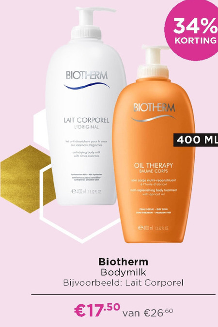 Biotherm   bodymilk folder aanbieding bij  Ici Paris XL - details