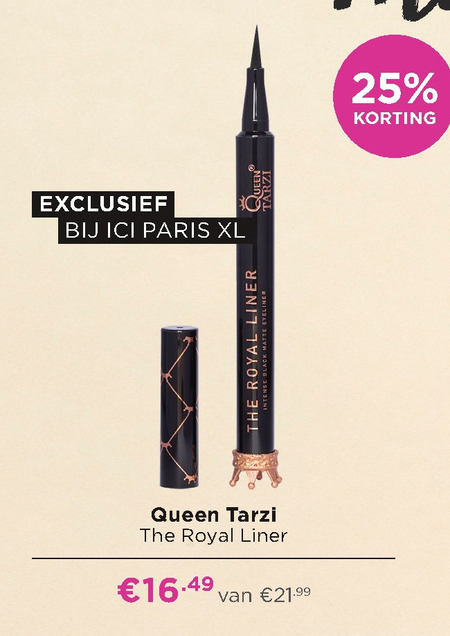 Queen Tarzi   eyeliner folder aanbieding bij  Ici Paris XL - details