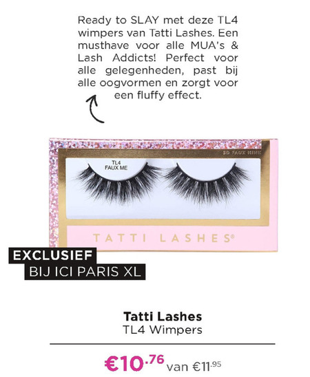 Tatti Lashes   kunstwimpers folder aanbieding bij  Ici Paris XL - details