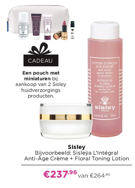 Sisley   reinigingslotion, dagcreme folder aanbieding bij  Ici Paris XL - details