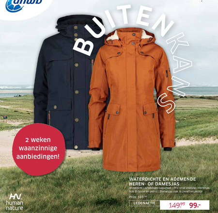 Human Nature   herenjas, damesjas folder aanbieding bij  ANWB - details