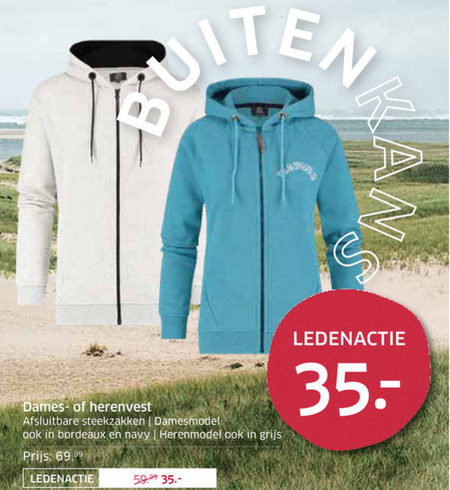 Human Nature   heren vest, dames vest folder aanbieding bij  ANWB - details