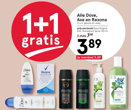 Dove   douchegel, deodorant folder aanbieding bij  Etos - details