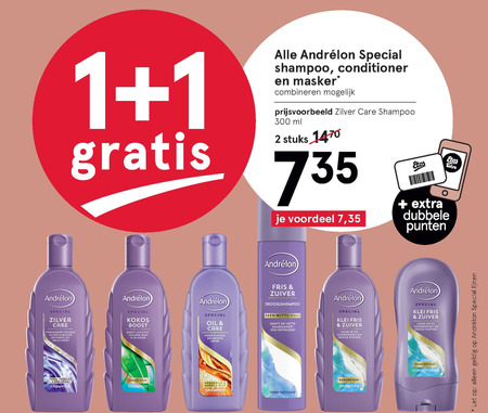 Andrelon   conditioner, shampoo folder aanbieding bij  Etos - details