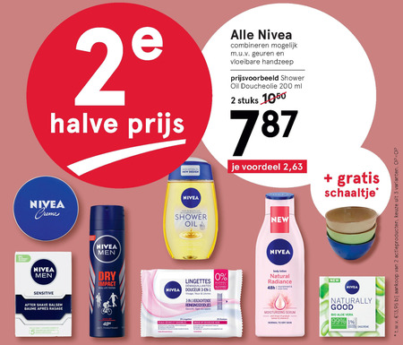 Nivea   gezichtsreiniging, deodorant folder aanbieding bij  Etos - details