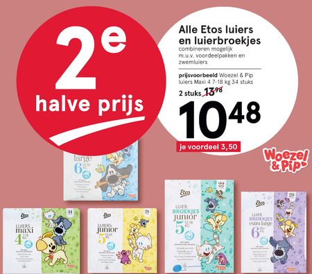 Etos Huismerk   luierbroekjes, luiers folder aanbieding bij  Etos - details