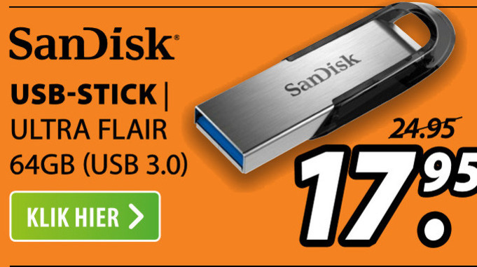 SanDisk   usb stick folder aanbieding bij  Expert - details