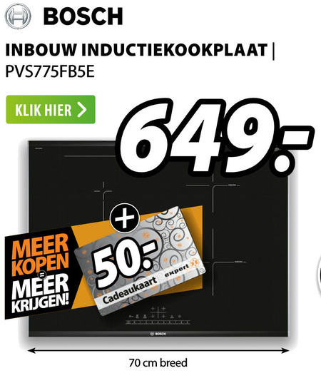 Bosch   inductiekookplaat folder aanbieding bij  Expert - details