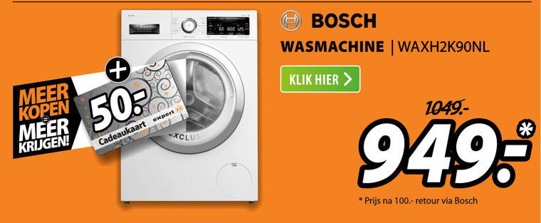 Bosch   wasmachine folder aanbieding bij  Expert - details