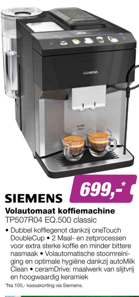 Siemens   espressoapparaat folder aanbieding bij  EP Electronic Partner - details