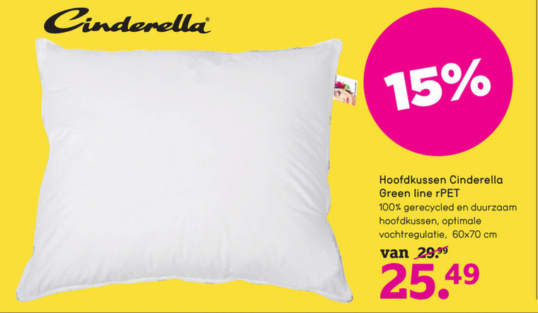 Cinderella   hoofdkussen folder aanbieding bij  Leenbakker - details