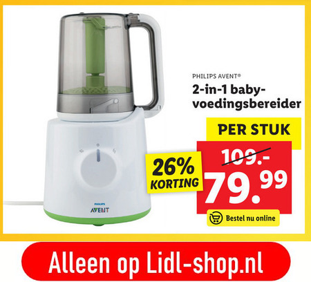 Avent   babyvoedingsblender folder aanbieding bij  Lidl - details