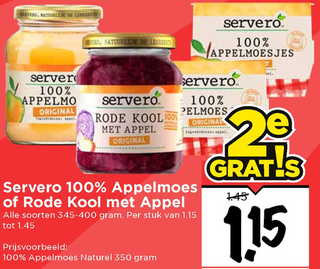 Servero   groenteconserven, appelmoes folder aanbieding bij  Vomar - details