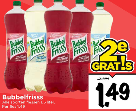 Bubbelfrisss   frisdrank folder aanbieding bij  Vomar - details