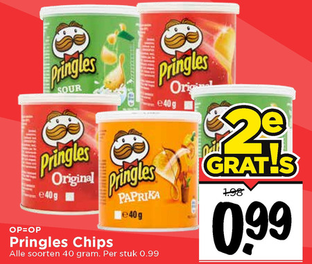 Pringles   chips folder aanbieding bij  Vomar - details