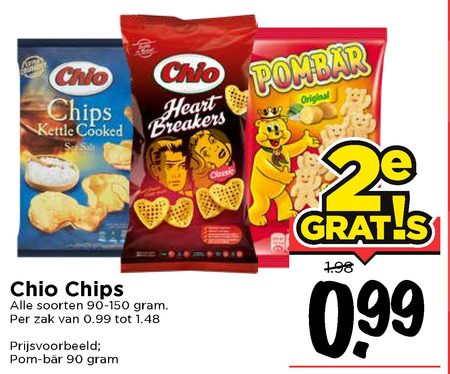 Chio   zoutje, chips folder aanbieding bij  Vomar - details