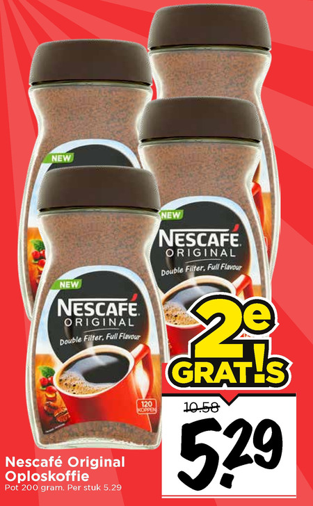 Nescafe   oploskoffie folder aanbieding bij  Vomar - details