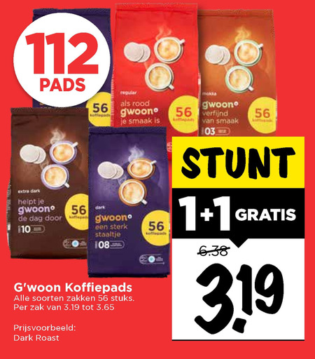 Gwoon   koffiepad folder aanbieding bij  Vomar - details